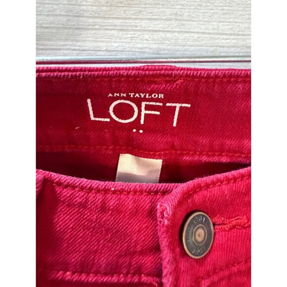 Ann Taylor Loft Womens Modern Skinny Pants‎ 2P Red Denim - Picture 4 of 10
